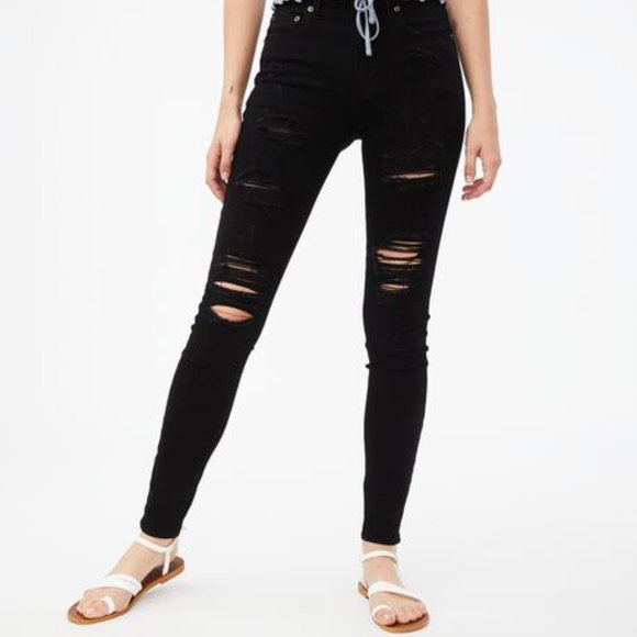 Aeropostale Flex Effects Jeggings Black Size 000 S - Picture 5 of 5